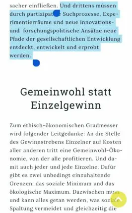 Gemeinwohl statt Einzelgewinn - hört sich soizial an